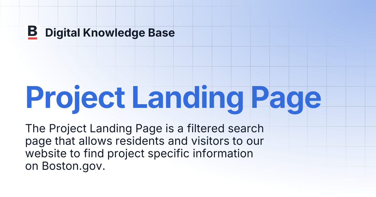 Project Landing Page | Digital Knowledge Base