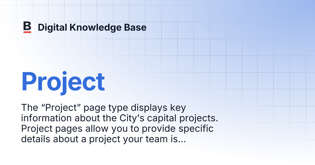 Project | Digital Knowledge Base