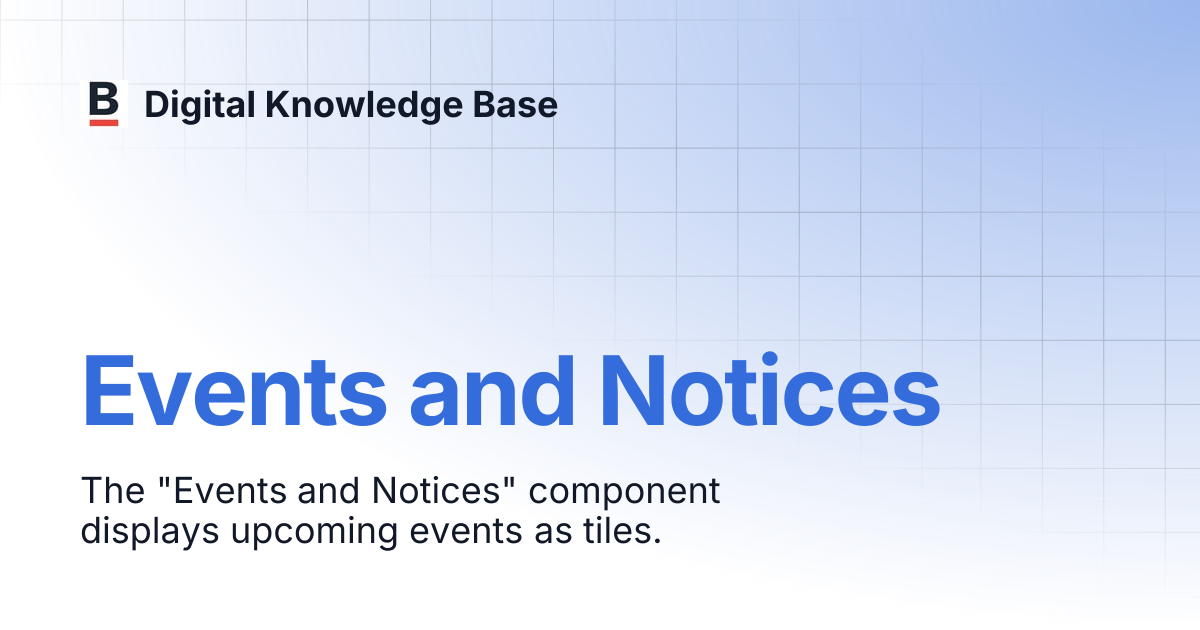 Events and Notices | Digital Knowledge Base